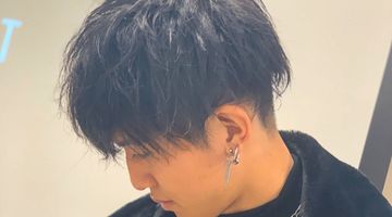 前下がり刈り上げマッシュ